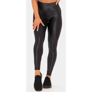 Ryderwear Black Wet Look Leggings